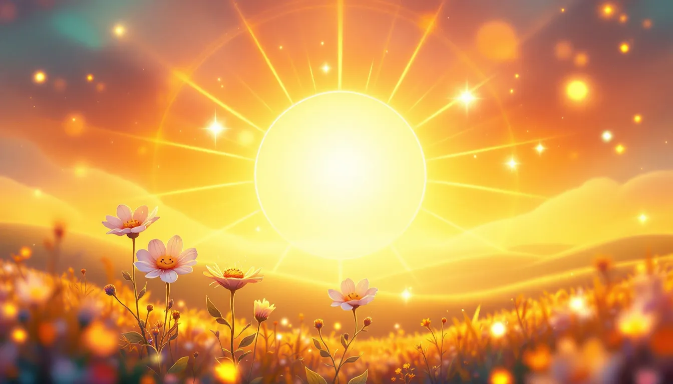 A blurred image of the sun tarot card representing challenges.