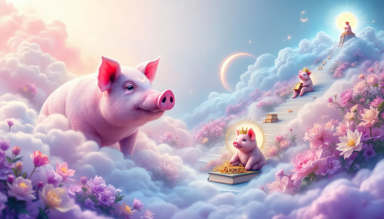 A collage of various pig dream interpretations, showcasing common themes.