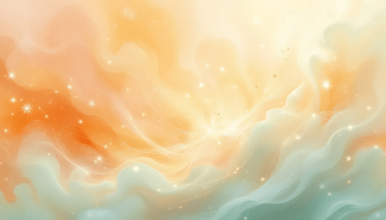 An artistic depiction of an orange aura representing creativity and enthusiasm.