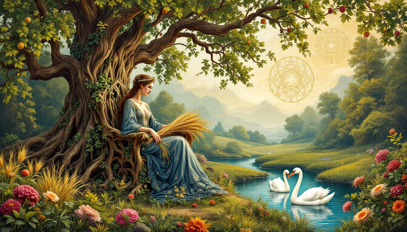 Symbolism associated with the empress tarot card.