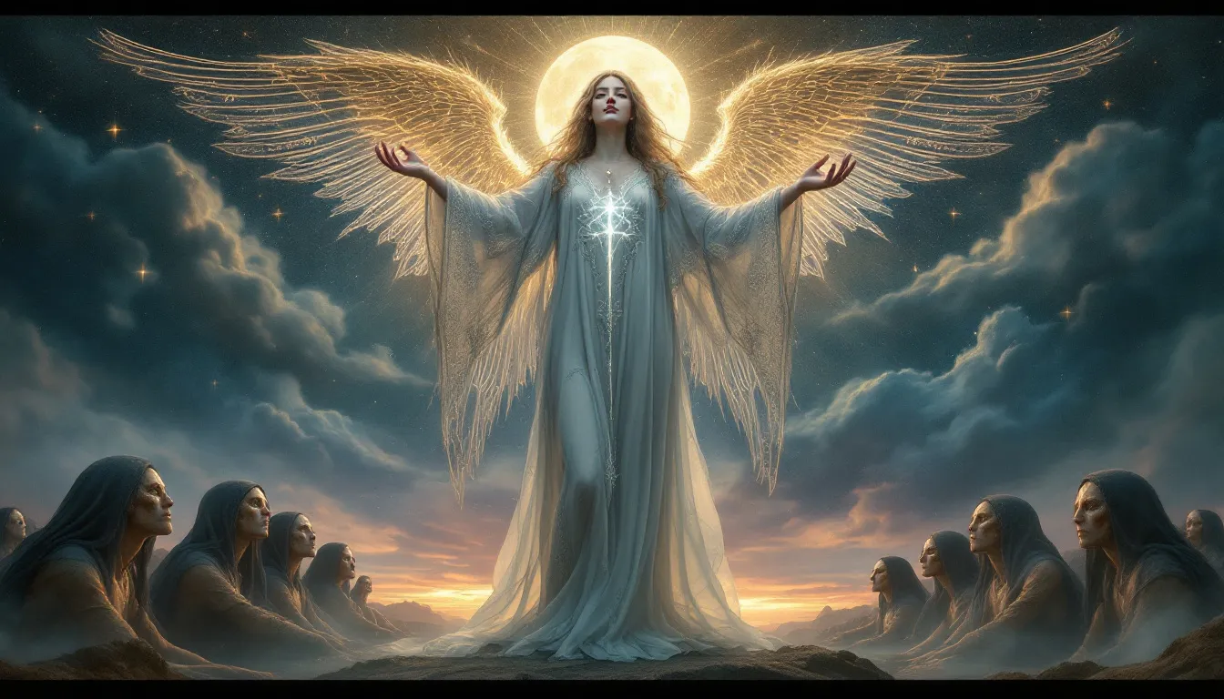 A depiction of the Judgement tarot card showcasing its key meanings.