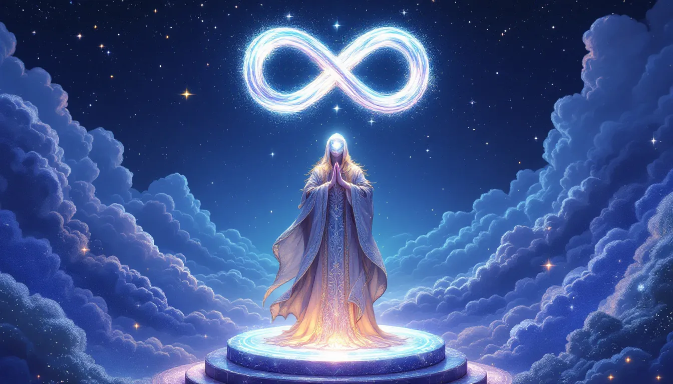 Symbolism and imagery associated with the Magician tarot card, including the infinity symbol.