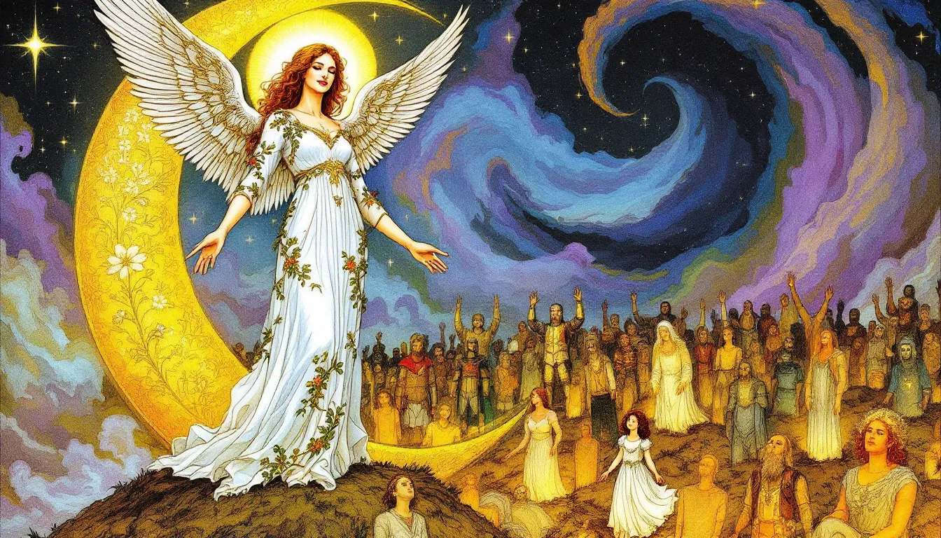 Visual symbolism associated with the Judgement tarot card.