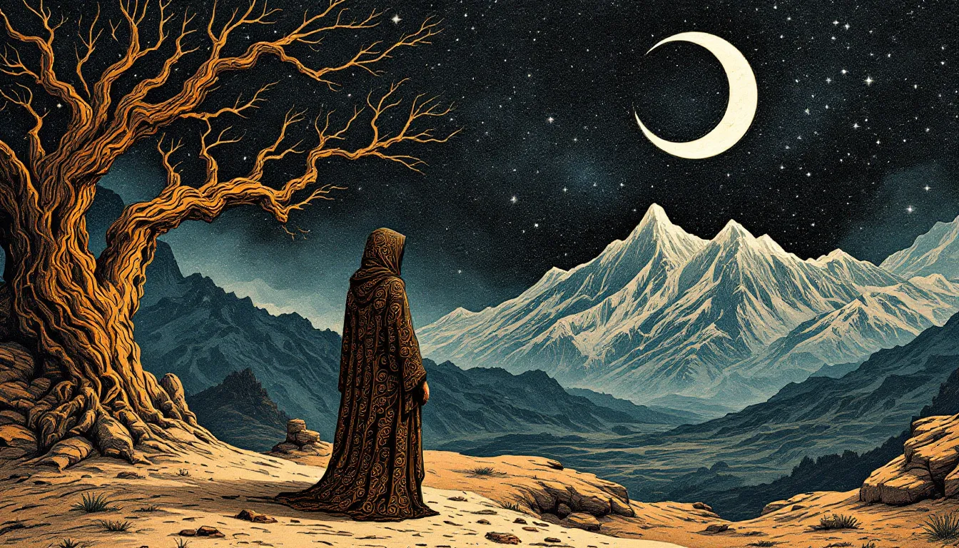 Astrological symbols and elements associated with the Hermit Tarot card.