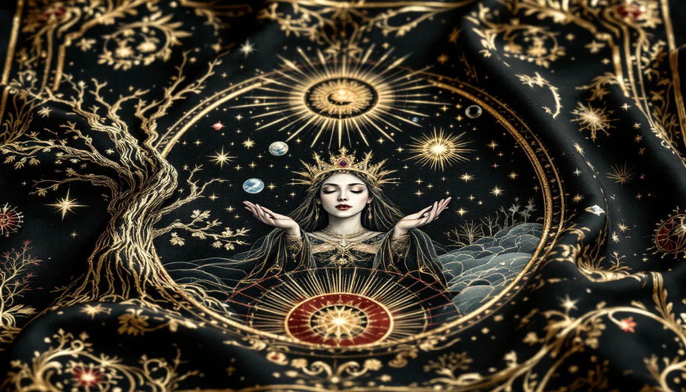 A mystical representation of the world tarot card, emphasizing its spiritual significance.