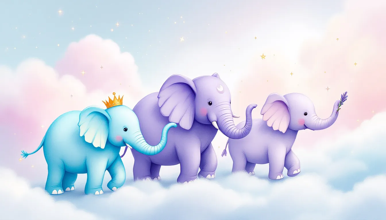 A vibrant illustration of various colored elephants, showcasing their significance in dreams.